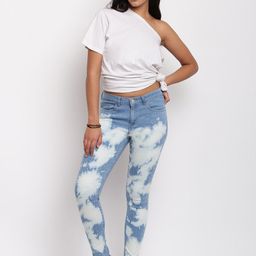 TALES & STORIES Women Slim Fit Heavy Fade Cotton Jeans-image-91