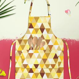 ArtzFolio Cream Colored & Yellow Printed Cotton Aprons-6