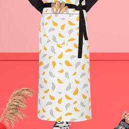 ArtzFolio White & Grey Printed Pure Cotton Waist Apron-picture-24