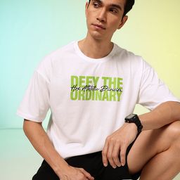 HRX by Hrithik Roshan Men Typography Printed Pure Cotton T-shirt-image-61