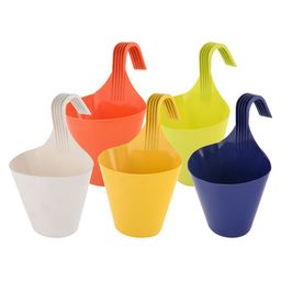 Kuber Industries Pack of 5 Solid Single Hook Planters-36