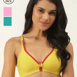 Softskin Pack of 3 Solid Non-Wired Non Padded T-shirt Bras 30B_3-picture-11