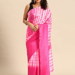 HERE&NOW Tie & Dye Poly Chiffon Ready to Wear Saree-image-84