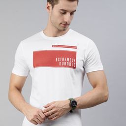 Huetrap Men White & Red Typography Printed Cotton T-shirt-5