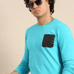 Being Human Embossed Detail Patchwork Round Neck T-shirt-image-9