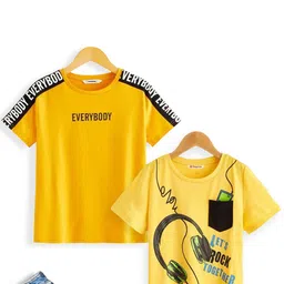 BAESD Boys Pack of 2 Graphic Printed Pure Cotton T-shirts-image-26