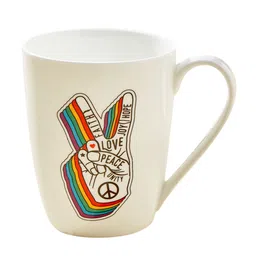 Home Centre White & Grey Text or Slogans Printed Glossy Mug 340 ml-image-99