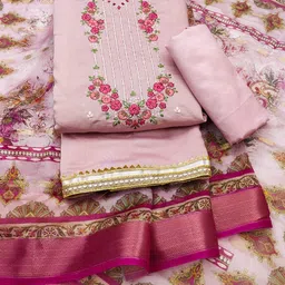 LeeliPeeri Designer Embroidered Unstitched Dress Material-image-31