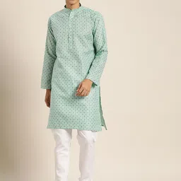 SOJANYA Ethnic Motifs Printed Regular Kurta with Churidar-15
