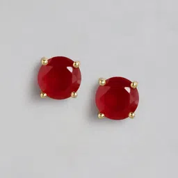 Carlton London Gold-Plated CZ Circular Stud Earrings-16