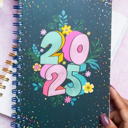 Doodle Green and Pink Self Design Planner Stationery-image-14