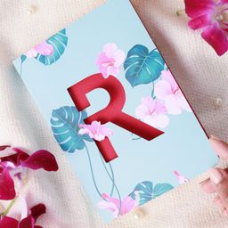 Doodle Blue & Red Initial R Monogram Soft Bound Diary-image-38