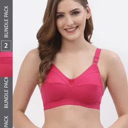 Floret Pack of 2 Solid Non-Wired Non Padded Everyday Bras T3061-picture-13