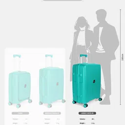 WROGN Unisex Hard Shell Large Trolley Suitcase 68.5L image 4