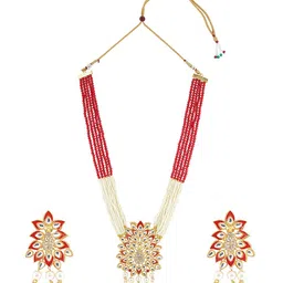 Ozanoo Gold-Plated Kundan Studded Jewellery Set-picture-22