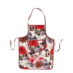 Kuber Industries Unisex Pack Of 3 Maroon & White Printed Jute Aprons image 3