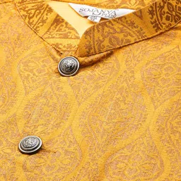 SOJANYA PLUS Plus Size Men Green Kurta with Pyjamas & Nehru Jacket image 4