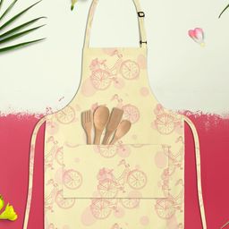 ArtzFolio Cream Colored & Red Printed Cotton Aprons-11