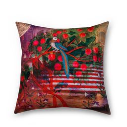 SEJ by Nisha Gupta Multicoloured Set of 2 Printed 16'' x 16'' Square Cushion Covers image 2