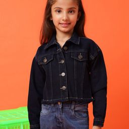 TALES & STORIES Girls Lightweight Pure Cotton Denim Jacket-image-57