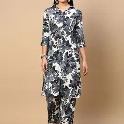 SHOWOFF Women Floral Printed Regular Kurta with Palazzos-picture-41