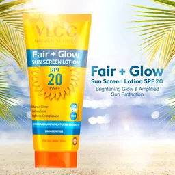 VLCC Set of 3 Fair+Glow SunScreen Lotion SPF20 - 50ml each image 2