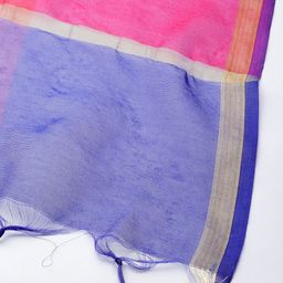 swatika Multicoloured Banarasi Handloom Colourblocked Dupatta with Zari image 2