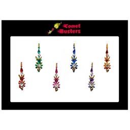 Comet Busters 6 Pcs Multi-Coloured Reusable Bindi image 2