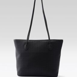 Mast & Harbour Textured Structured Shoulder Bag With Scarf image 4