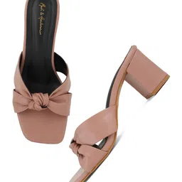 Mast & Harbour Embellished Block Mules with Bows image 3