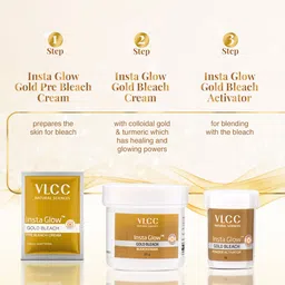 VLCC Set Of 6 Insta Glow Gold Bleach With Colloidal Gold - 30 g Each image 4
