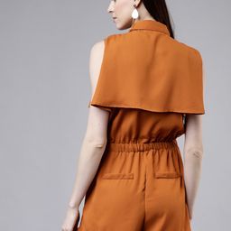 Tokyo Talkies Women Tan Brown Solid Basic Jumpsuit image 5