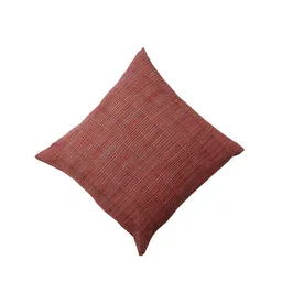 Contrast Living Set Of 2 Rust Red Solid Square Cushion Covers image 5