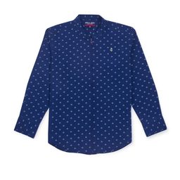 Gini and Jony Boys Micro Ditsy Printed Mandarin Collar Cotton Casual Shirt-image-87