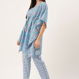ETC Women Floral Printed Cotton Night suit-picture-10