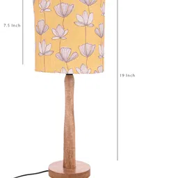 green girgit Mustard Printed Contemporary Buffet Lamp with Shade image 5