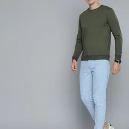 HERE&NOW Men Solid Cotton Sweatshirt-picture-28