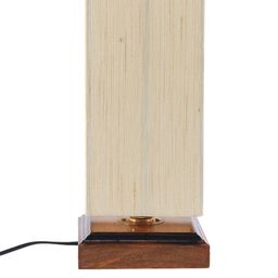 Devansh Cream-Coloured Solid Traditional Rectangular Column Lamp image 3