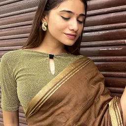 Bindigasm's Advi Stretchable Lycra Saree Blouse-image-52