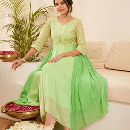 AURELIA Ethnic Motifs Satin A-Line Midi Dress-picture-53