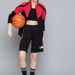 HRX By Hrithik Roshan Basketball Women Jet black Rapid-Dry Colourblock Jackets-image-18