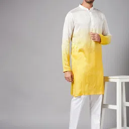 HILO DESIGN Ombre Regular Kurta With Trousers image 2