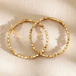 Rubans Set of 2 Gold-Plated Ruby Kundan Zicronia Studded Bangles image 4