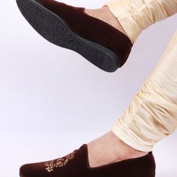 FAUSTO Men Woven Design Velvet Lightweight Loafers-image-46