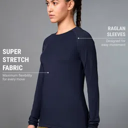 CULT Women's Base Layer Navy Compression Running Top image 4