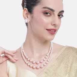 Estele Gold-Plated & Pearl Studded Jewellery Set-57