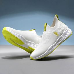 U.S. Polo Assn. Men Off White Textile Walking Shoes-43