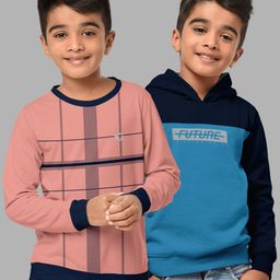 HELLCAT Boys Pink 2 Printed Hooded Cotton Sweatshirt-picture-32