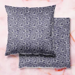 ArtzFolio Multicoloured Set of 2 Square Cushion Covers-14