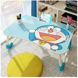 DIVIJA STORE Smart Multipurpose Foldable Laptop Table with Cup Holder, Study Table, Bed Table, Breakfast Table, Foldable and Portable/Ergonomic & Rounded Edges/Non-Slip Legs (doremon) image 1
